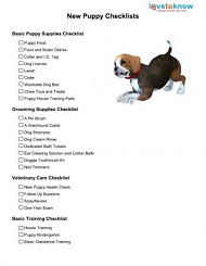 <b>Dog and Puppy proofing Checklist</b>